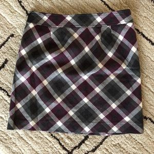 Ann Taylor Loft plaid skirt